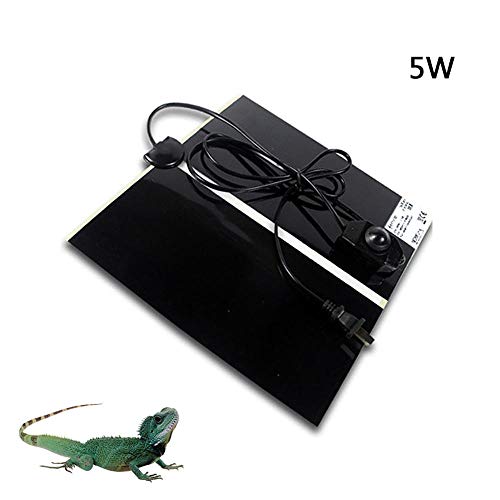 AUOKER Manta Termica Reptiles, 5W/7W/20W Ajustable Reptil Heat Mat con Control De Temperatura para Terrario Reptiles Tortuga, Tortuga, Serpientes, Lagartos, Geckos, Arañas -Reptil Almohadilla Térmica