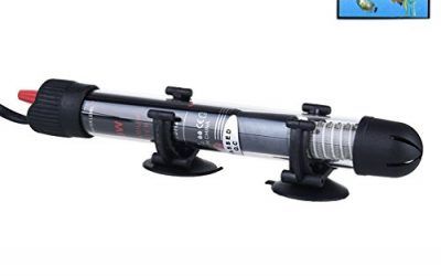 FONLAM Calentador para Acuario Sumergible Calentador Pecera Agua Dulce Salada Temperatura Ajustable Anti-Explosión (50W)