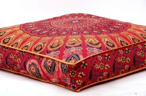 Funda de cojín con diseño de mandala india, de Bhagyoday Fashions, cuadrada, para cama de perro y mascotas
