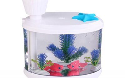 HINEW humidificador pecera con una luz de noche , white