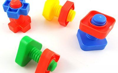 Juego de 4 piezas de juguetes inteligentes de pájaros con tornillo para entrenamiento de loro, periquito, cacatúa, cono de pájaro, macaw africano, gris