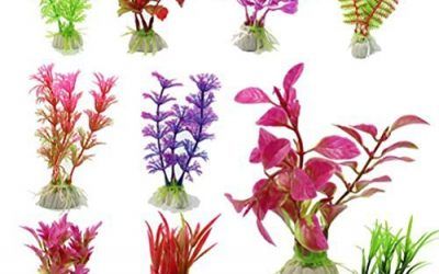 VORCOOL tanque de peces de acuario plantas 10 pcs Planta Artificial de Agua del Tanque de peces de acuario de plástico decoración adorno (Random Color)