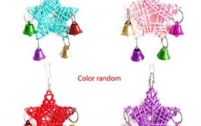 Provide The Best Colorful Lovely Parrot Toys Hanging Bell Jaula de Madera Juguetes para pájaros Ardilla Funny Chain Swing Toy Color Aleatorio