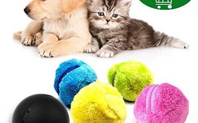 XUNKE Magic Roller Ball Juguete automático Bola de Bolas mágicas para Perro Gato Mascota de Juguete, Casa de Microfibra fregona Bola (Color Random)