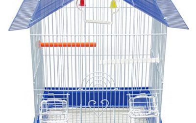 BPS Jaula Pájaros Metal con Comedero Bebedero Columpio Saltador Cubeta Color envia al Azar 46 x 28 x 34.5 cm BPS-1251
