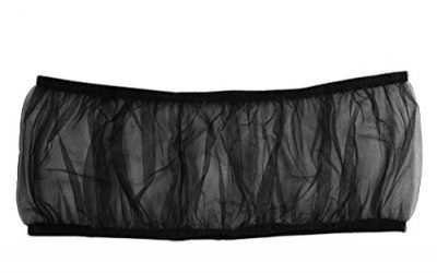 UKCOCO Funda para Jaula Pájaro Aves Guardia Protector Falda de Jaula Pájaro Colector de Semillas Alimentos Malla Negro Talla S