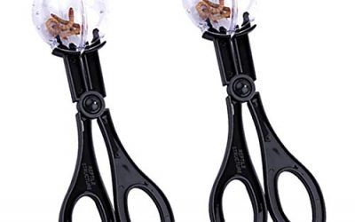 Legendog 2 UNIDS Pooper Scooper Pinzas de Recogida Creativas Scoop Residuos de Mascotas Portátiles para Reptiles , mascotas