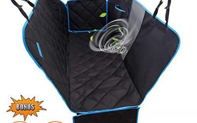 Fundas para asientos de coches para perro Movepeak, cubierta protectora de asiento impermeable para coche de motor, camión y SUV, antideslizante, portátil, a prueba de arañazos, para asiento trasero de coche, hamaca para perro, gato, huella de animal
