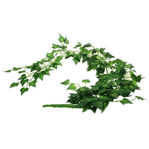 Smirk Sumer Reptile Terrario Plantas Artificiales Plástico Hojas Vines Anfibio Fake Lizard Hábitat, no tóxico
