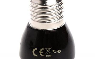 Jiamins lámpara calefactora cerámica Bombilla calefactora, 200 – 220 V, Base E27, 25/50/75/100 W lámpara infrarroja calefactora para Reptiles y Anfibios , mascotas