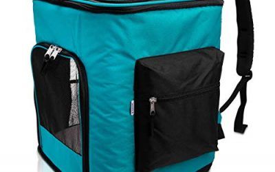 Navaris Mochila para Perros – Bolsa de Transporte para Gatos y Perros – Transportín de Viaje para Mascotas con ventilación y Gran tamaño