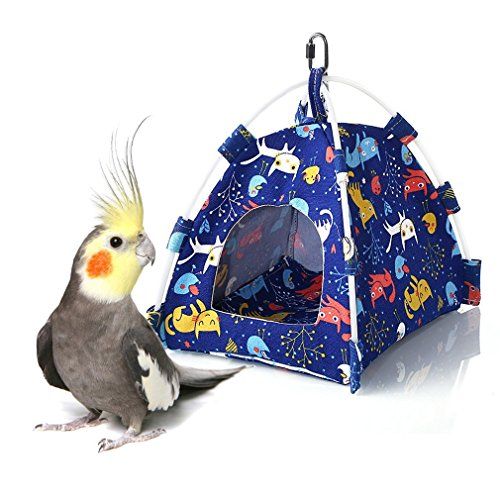 Keersi – Tienda de campaña Colgante para pájaros, para periquitos, periquitos, cacatúas, Canarios, pájaros, Perchas, pequeños y medianos