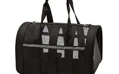NICREW Bolsa de Transporte Perros Gatos, Bolso de Viaje del Mascotas, Transportin para Perros Bolso Gato de Coche, Bolsa Plegable para Viaje de Tren (M)