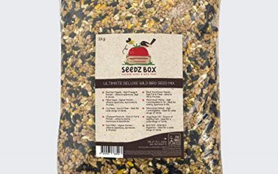 Seedzbox Súper Lujosa Mezcla de Semillas para Aves Salvajes, Bolsa de 2 kg, Comida para Pájaros