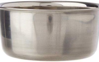 Arquivet Comedero de Acero Inoxidable Loro con palomita 150 ml para pájaros – Accesorios para Aves – Alimentador para pájaros – Contenedor de Comida para Aves