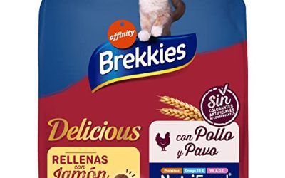 Brekkies Pienso para Gatos Delicious con una Selección de Aves y Verduras – 3000 gr