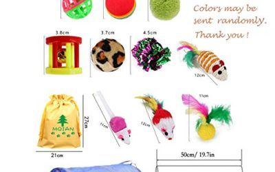 MQIAN 21PCS Juguetes para Paquete de Variedad para Gatitos, Set di Juguetes para Gatos Interactivo Ratón,Juguetes para Gatos con Plumas túnel