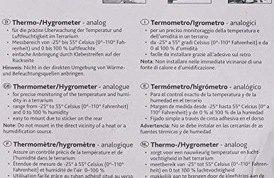TRIXIE Termómetro/Higrómetro, Analógico para Reptiles