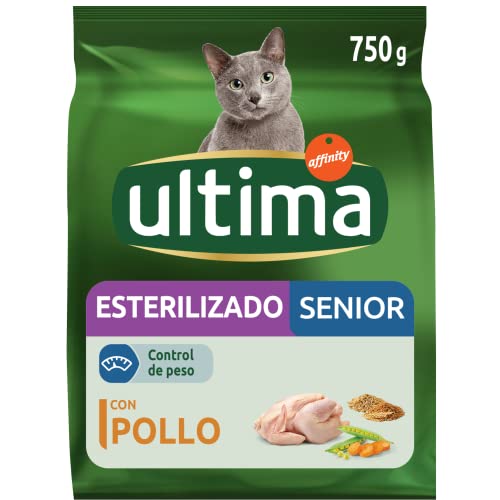 Ultima Pienso para Gatos Esterilizados Senior + de 10 Años con Pollo – 3000 gr