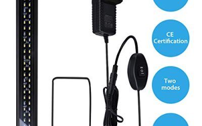 Luz LED Acuario,Pantalla Led Acuarios,Iluminacion Led para Peceras,Luz LED de 3 Colores Blanco/Rojo/Azul Ajustable para Acuarios (45CM-65CM)