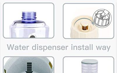 Edipets, Dispensador para Gatos y Perros, Comida y Agua, Pack 2 Unidades, Automático, 3.8 L c/u, Comedero, Alimentador y Bebedero para Mascotas (Gris)