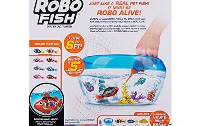 Robo Fish 7162 Super Acuario Juguetes incluye dos peces que cambian de color en el agua