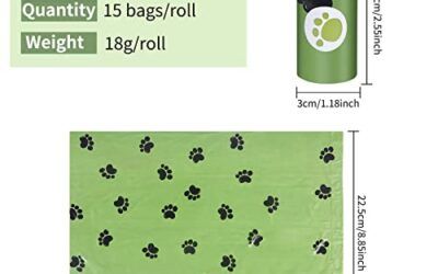 AOKEASE Bolsas Caca Perro, 510 PCS Bolsas Para Excrementos De Perros, Bolsas Perro Con Dispensador Bolsas Caca Perro, Núcleo De Papel Bolso Para Perros, Verde Bolsas, Accesorios Perros, Dog Poop Bag.