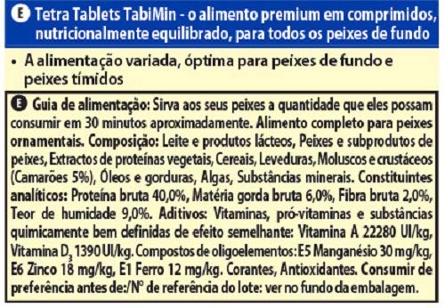 Tetra TabiMin Alimento básico para peces tímidos y de fondo, de diferentes tamaños