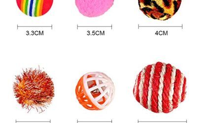 GOLDGE 16 Piezas Juguetes para Gatos, Juguete Interactivo con Plumas para Gatos, Ratóns y Bolas Varias para Gatos