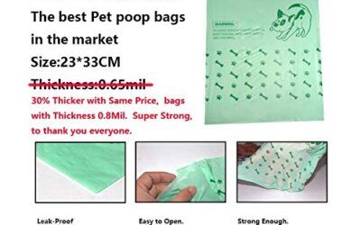 Green Maker Biodegradables Caca Perro Bolsas 360 Excrementos Perros Bolsas 30% más Grueso Que Otros Hecho de Almidón de Maíz con DIN CERTCO Certificación (Verde)