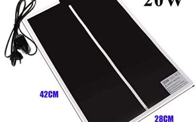 Liuer 2PCS Manta Termica Reptiles Ajustable Reptil Heat Mat con Control De Temperatura Reptiles-Estera de Calefacción para Reptiles,Tortugas,Serpientes,Lagarto,Gecko,Araña (20W)
