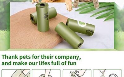 Viesap Bolsas Caca Perro, 390Pcs Bolsas Para Excrementos De Perro Con Dispensador, Gruesas Bolsas Perro Poop Bag Para Mascotas Domésticos, Fuertes Poop Bag Para Perro Mascotas, Verde Bolsa Caca Perro.
