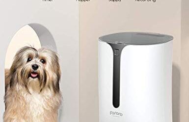 Faroro 7L Comedero automático para Gatos, dispensador de Comida Seca para Gatos y Perros con Temporizador hasta 4 Comidas por día, Control de porciones, Pantalla LCD, grabación de Voz de 10s