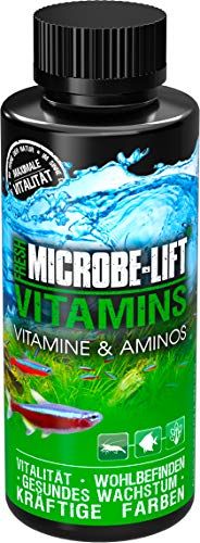 MICROBE-LIFT Vitaminos – multivitamínico para peces magníficos y saludables, aumenta la vitalidad y el esplendor de los colores, agua dulce, 118ml