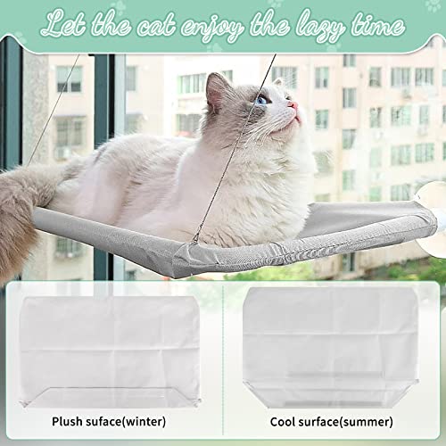 DICLLY Hamaca Ventana de Gato,Hamaca Gato Ventana,Cama Gato Colgante para Gato,de Interior Reclinable para Gatos de hasta 25kg,Grandes para Tomar la Siesta y Tomar el Sol