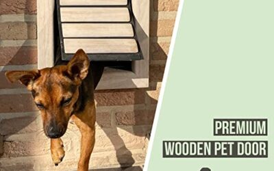 Tomsgates Nipper Puerta para Gatos, Gatera de Madera con Tapa para Gatos y Perros Pequeños, Puerta para Gatos de Madera con Acabado Blanco para Uso en Interior y Exterior, 20 x 24 cm