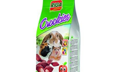 Riga – Crookies de Manzana – Galletas Crujientes para Conejos Enanos, Cobayas y Pequeños Roedores – Ricas en Vitaminas y Omega 3-50 g